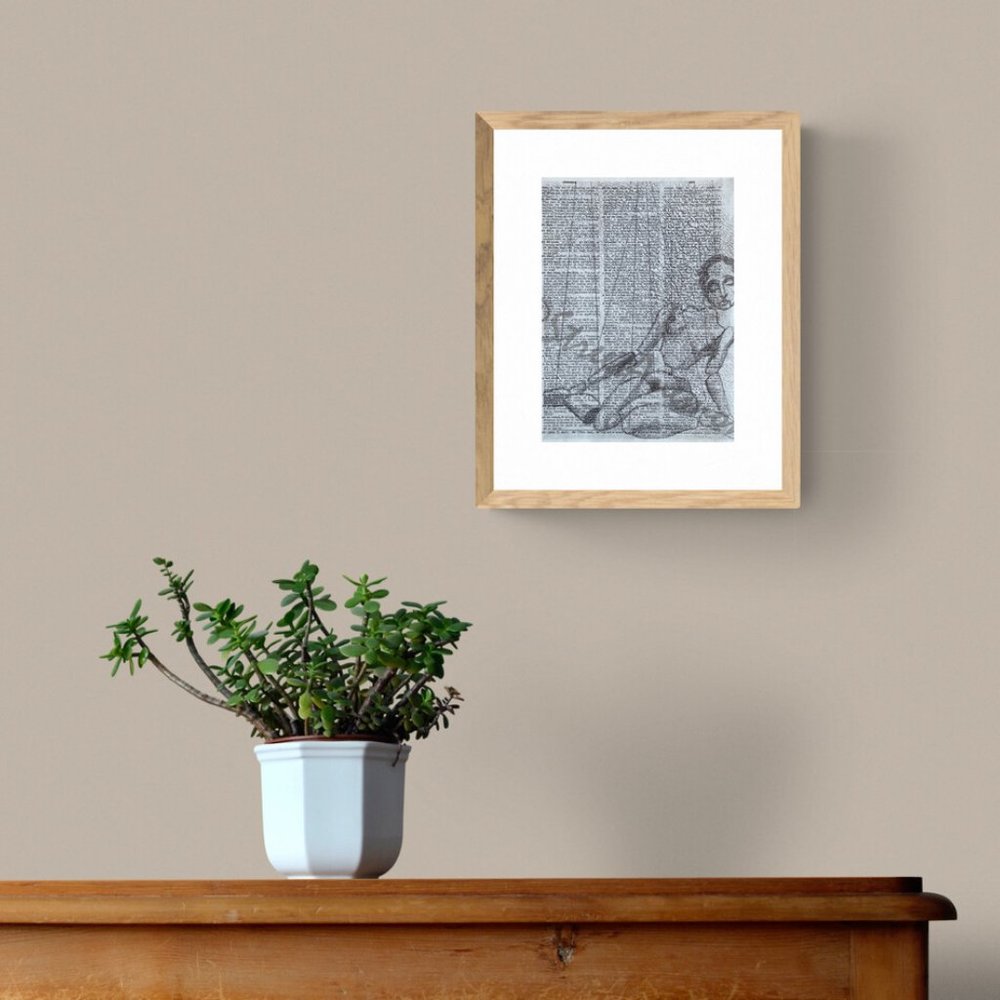 Original Art Print on Vintage Dictionary Page